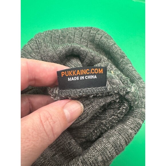 Crepig Gray Beanie Hat 100% Acrylic One Size Pukkainc.com Exclusive Made In Chin - Picture 3 of 5